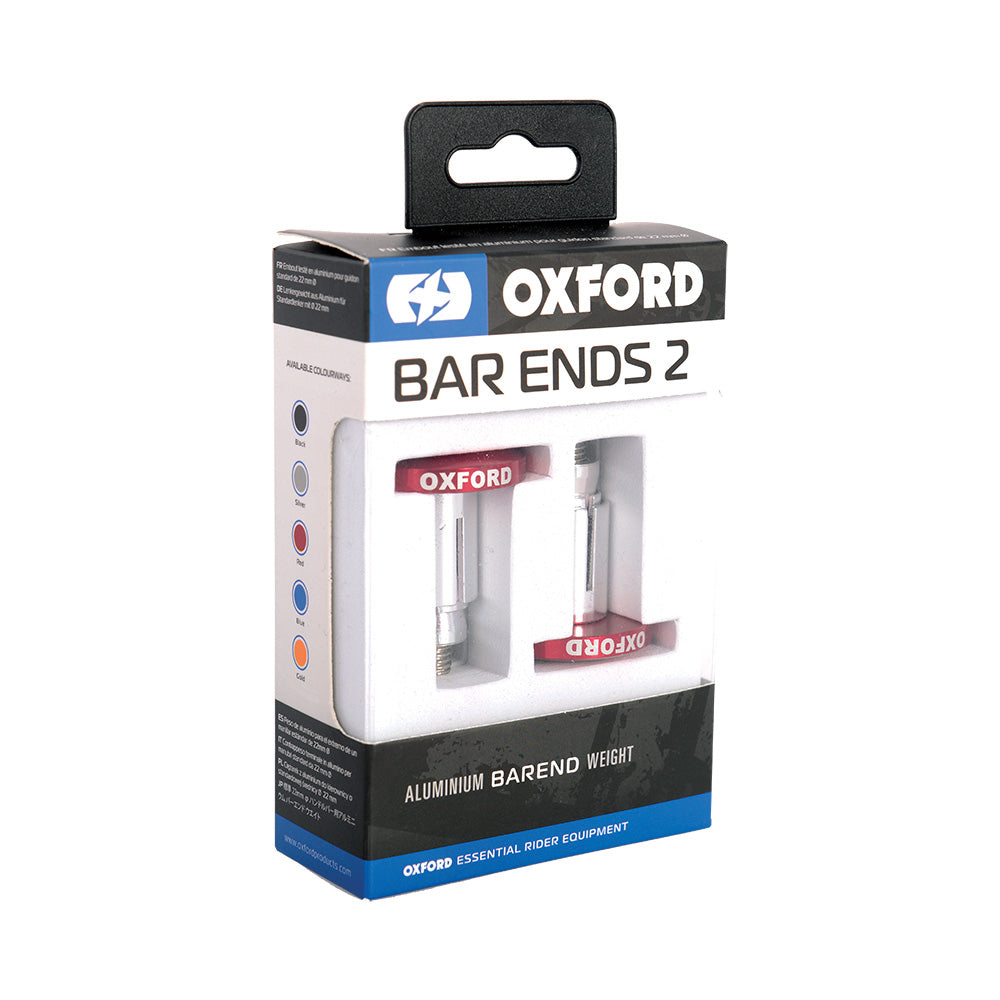 Oxford Handlebar BarEnds 2 Red - retail packaging