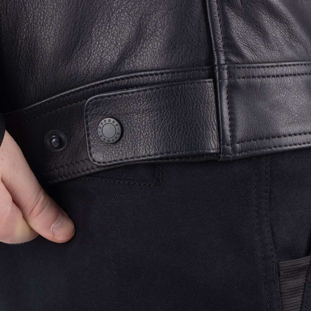 Oxford Henlow Leather Jacket Black