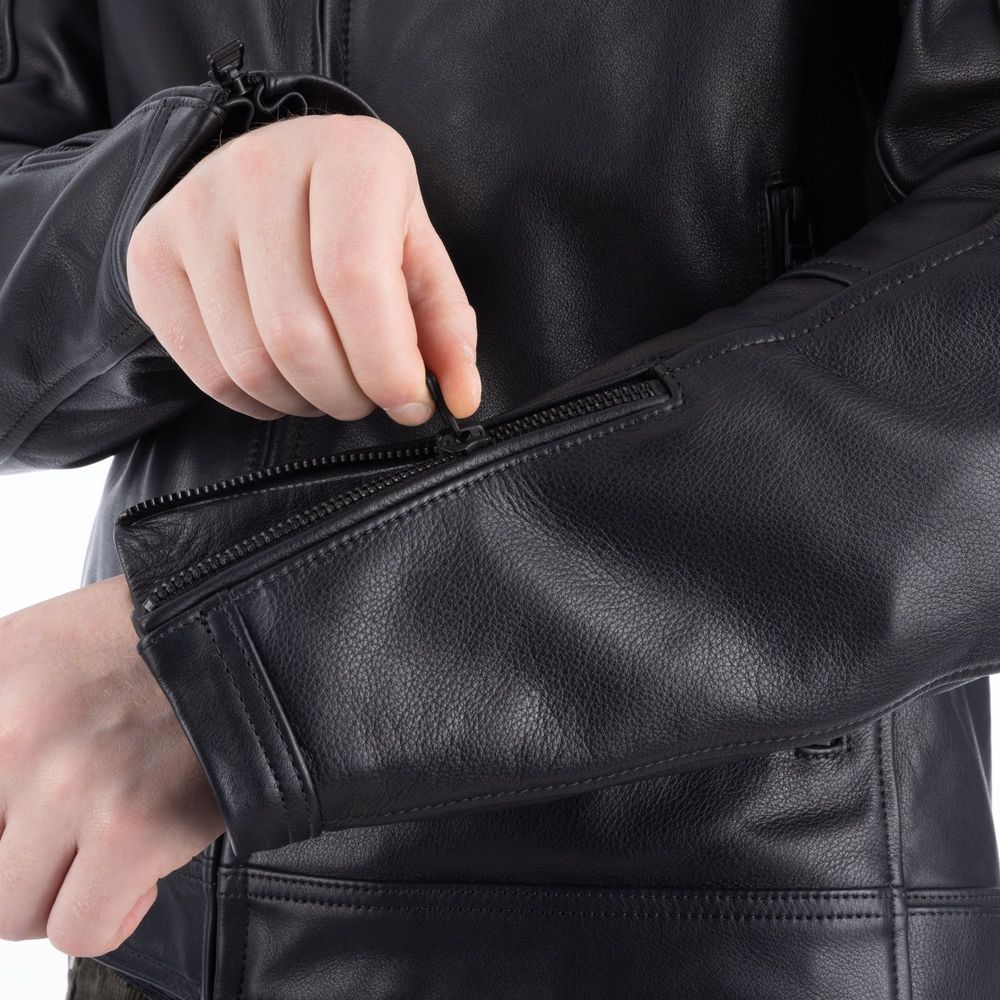 Oxford Henlow Leather Jacket Black