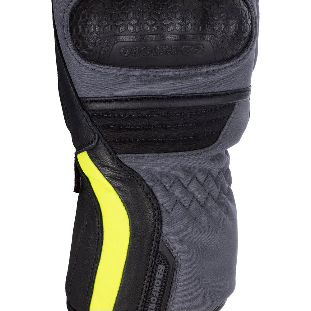 Oxford Hexham Waterproof Ladies Leather Gloves Grey / Black