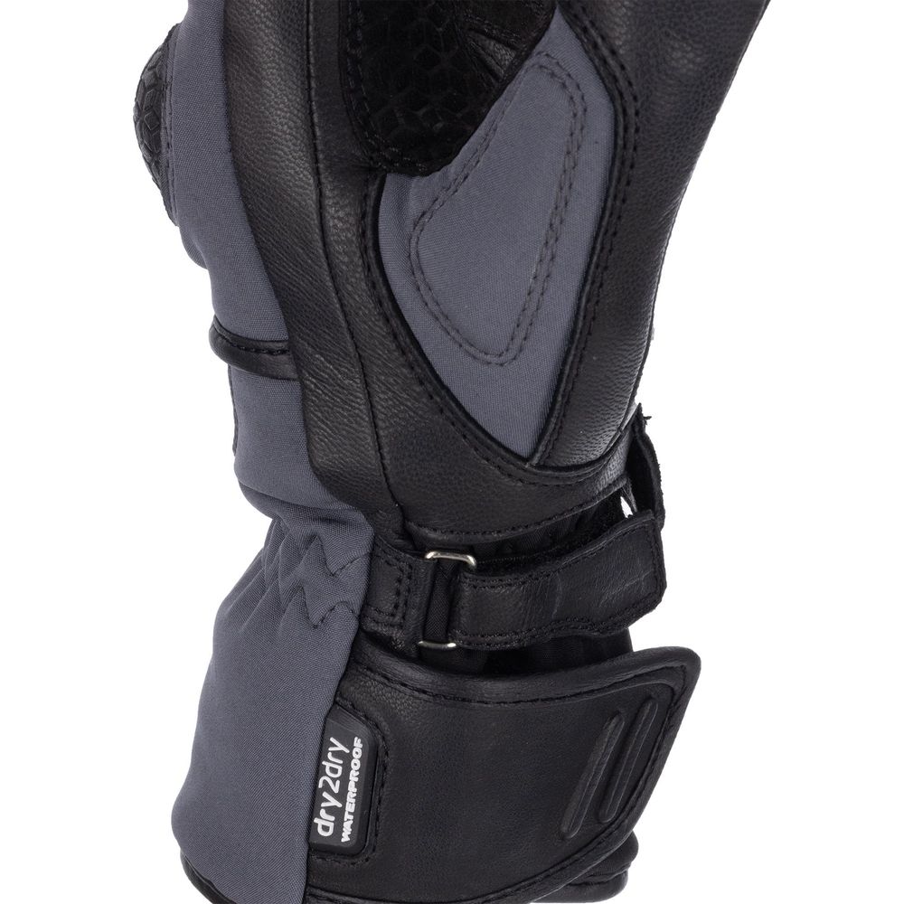 Oxford Hexham Waterproof Ladies Leather Gloves Grey / Black