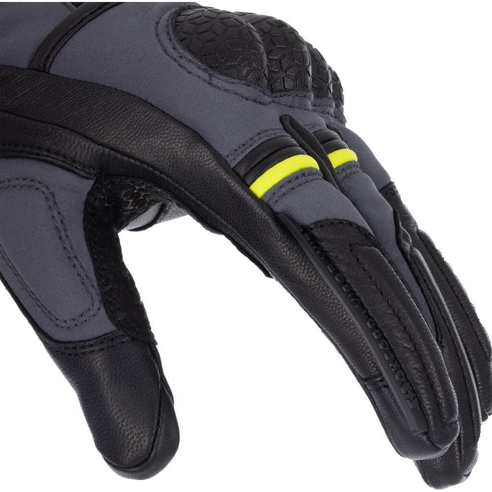 Oxford Hexham Waterproof Ladies Leather Gloves Grey / Black