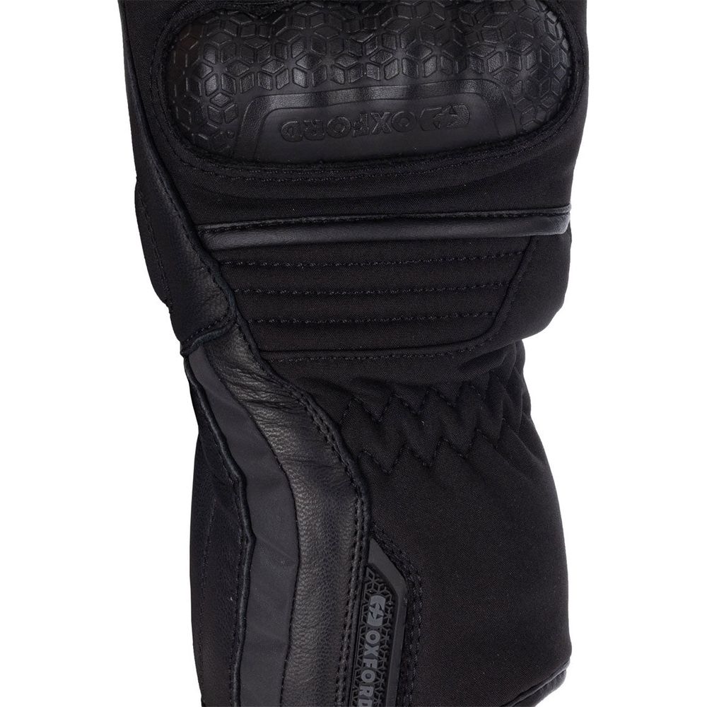 Oxford Hexham Waterproof Ladies Leather Gloves Tech Black
