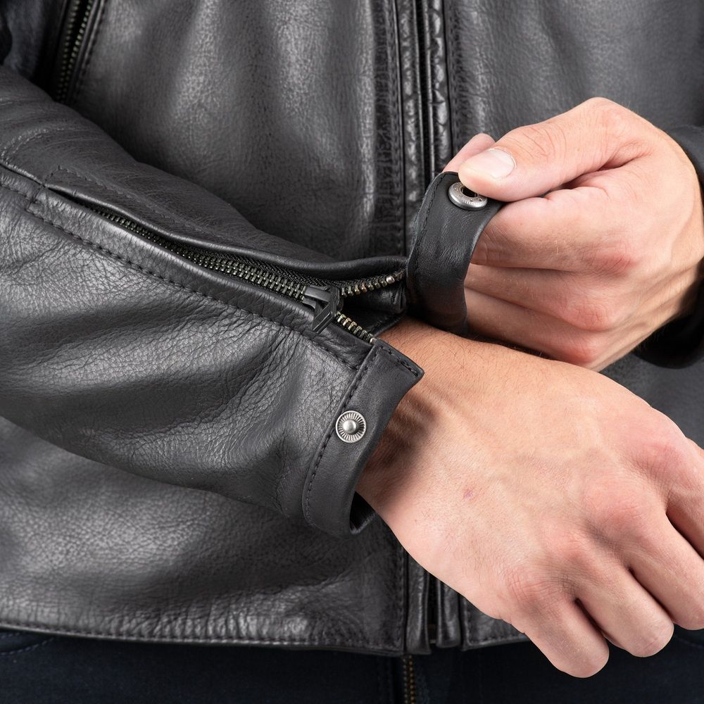 Oxford Holton Leather Jacket Black