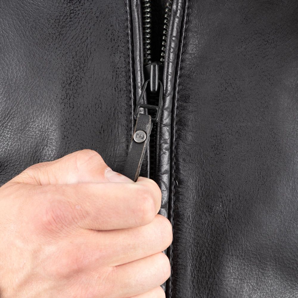 Oxford Holton Leather Jacket Black