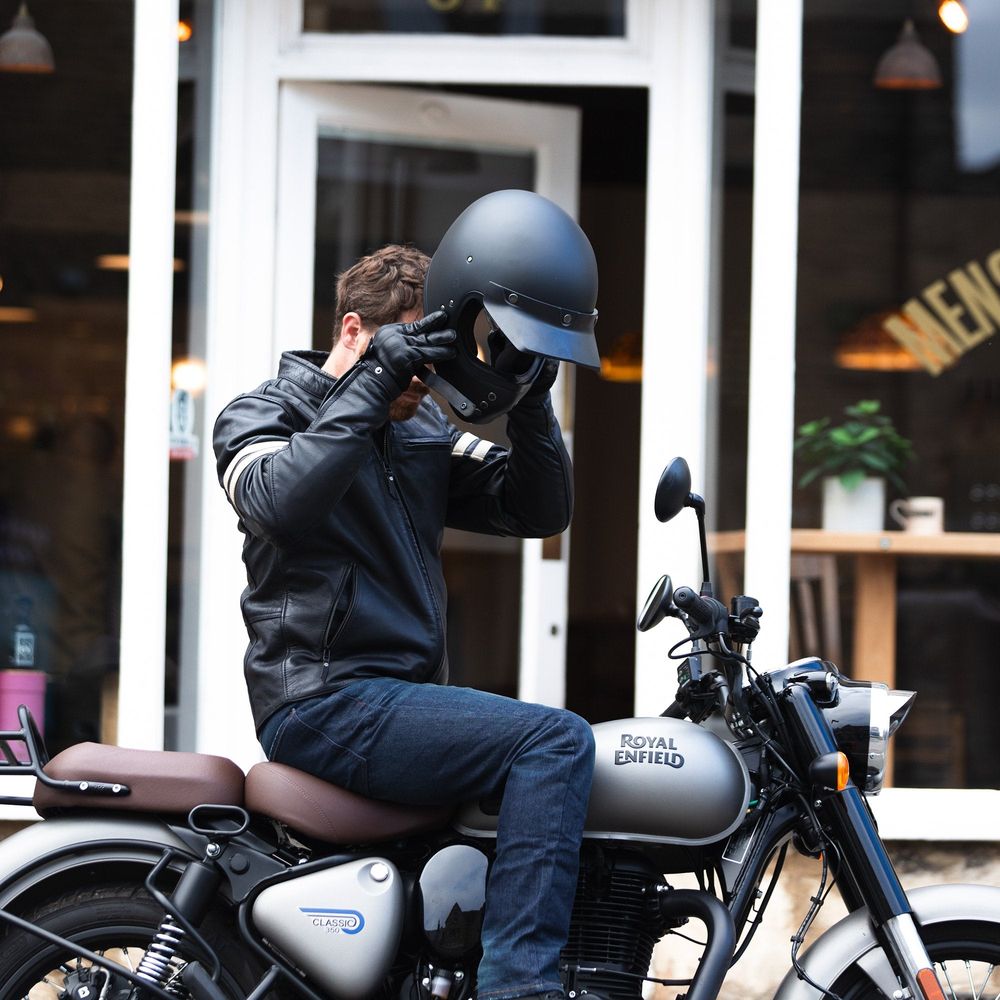 Oxford Holton Leather Jacket Black