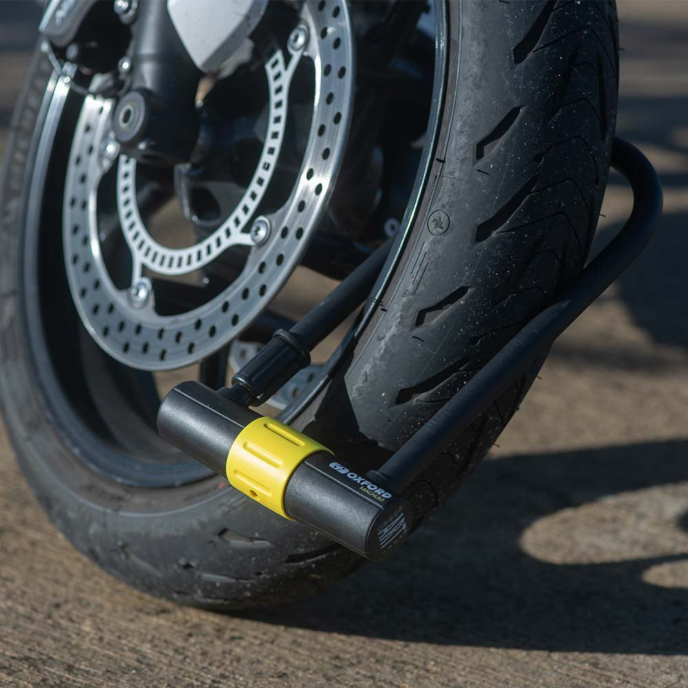 Oxford Magnum U-Lock With Bracket Black / Yellow - 170 x 285mm