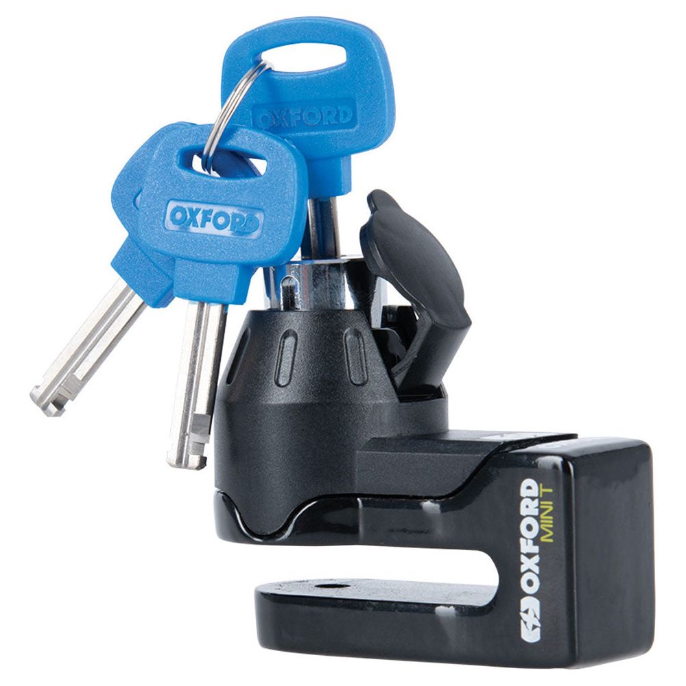 Oxford Mini T Disc Lock Black, with keys