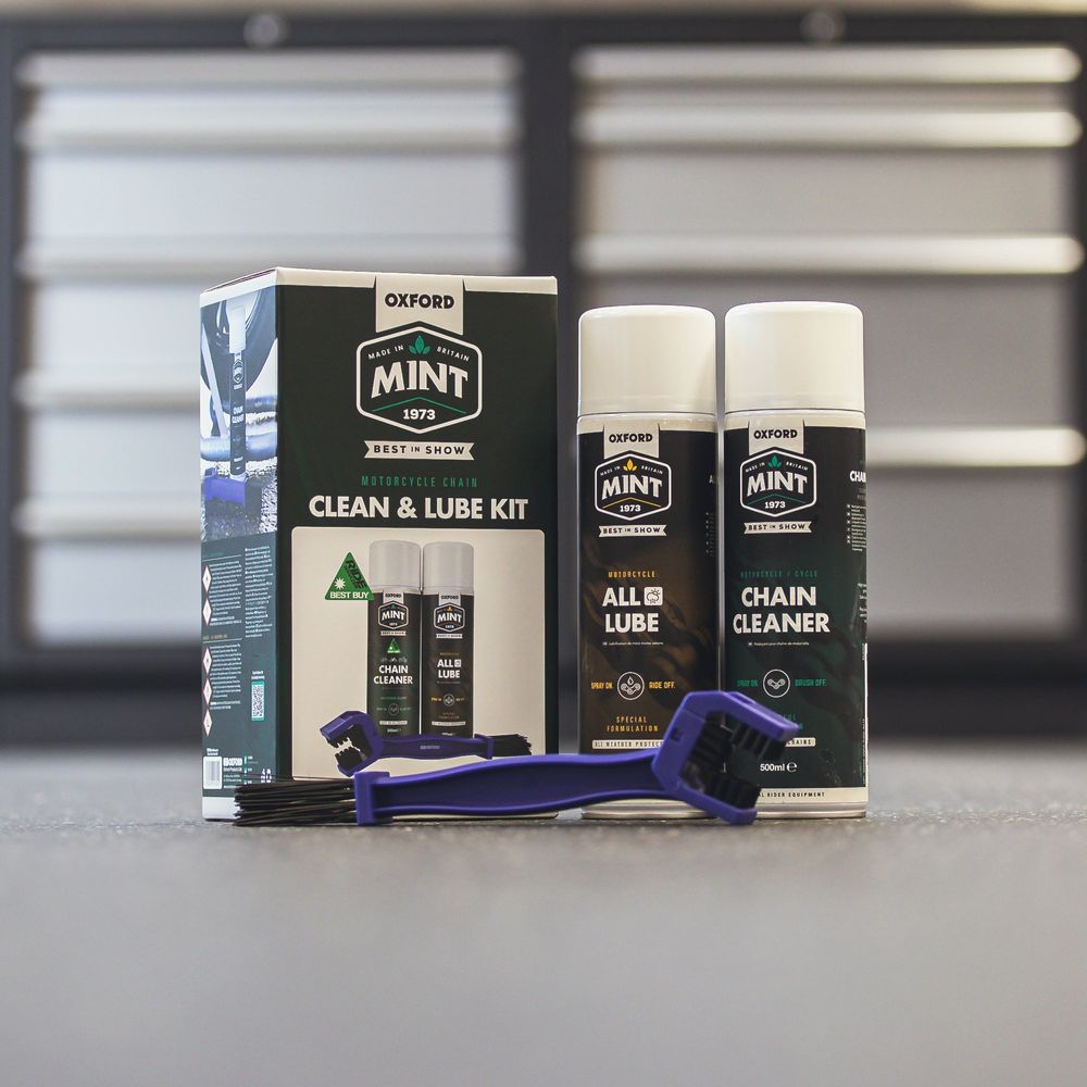Oxford Mint Motorcycle Chain Clean & Lube Kit - 500ml