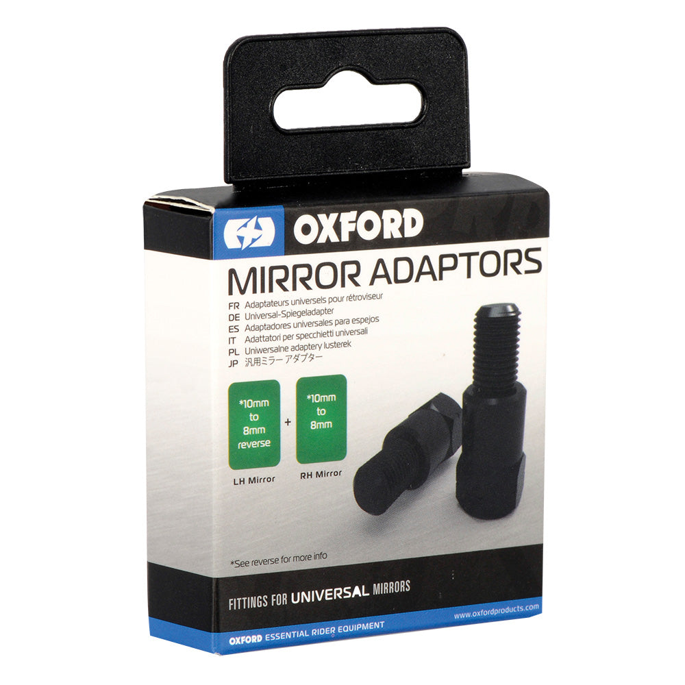 Oxford Mirror Adaptors - 8 mm To 10 mm, retail packaging