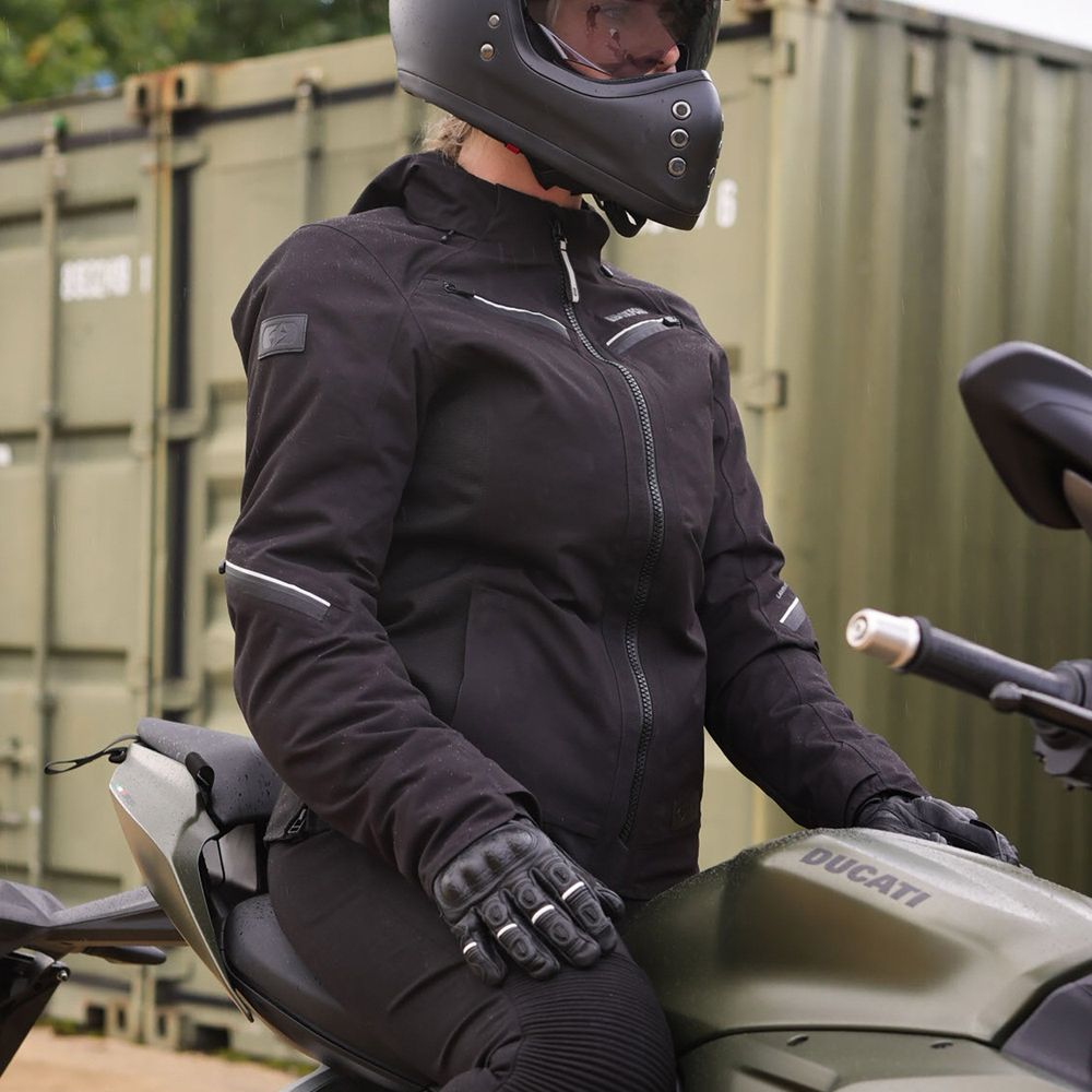 Oxford Mondial Street Dry2Dry Ladies Textile Jacket Black