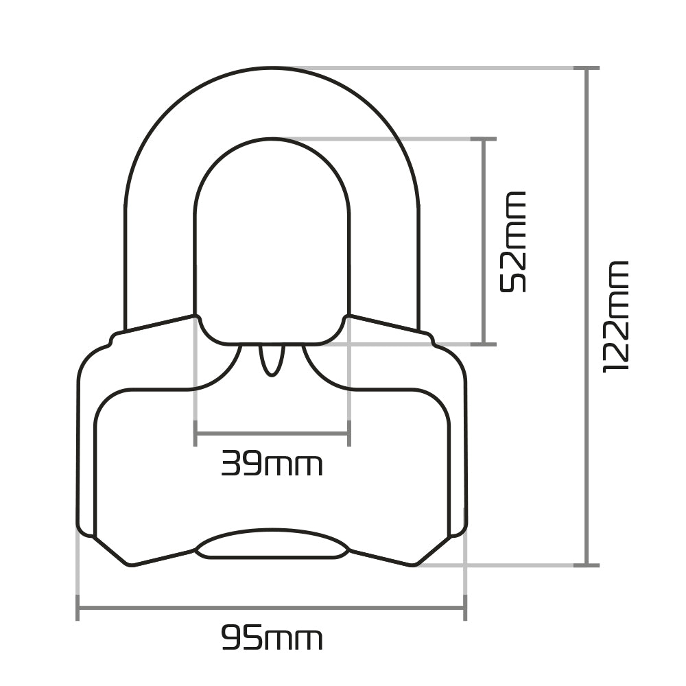 Oxford Nemesis Disc Lock Yellow / Black - 16mm