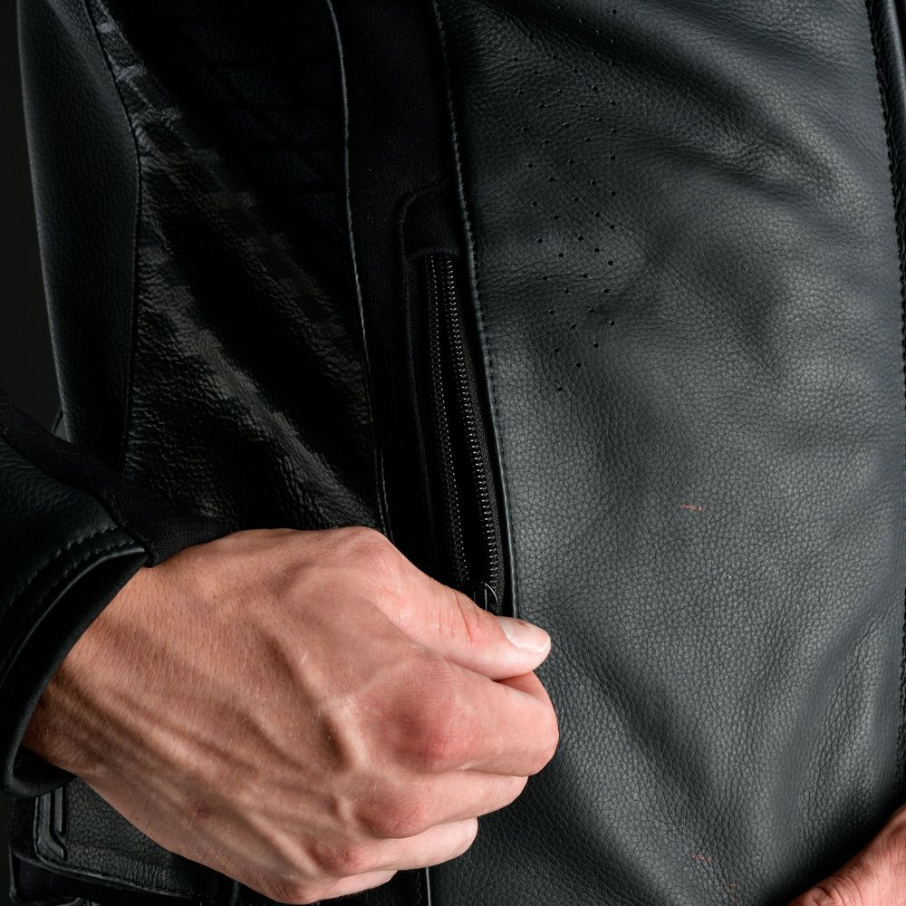 Oxford Nexus 1.0 Leather Jacket Black / White