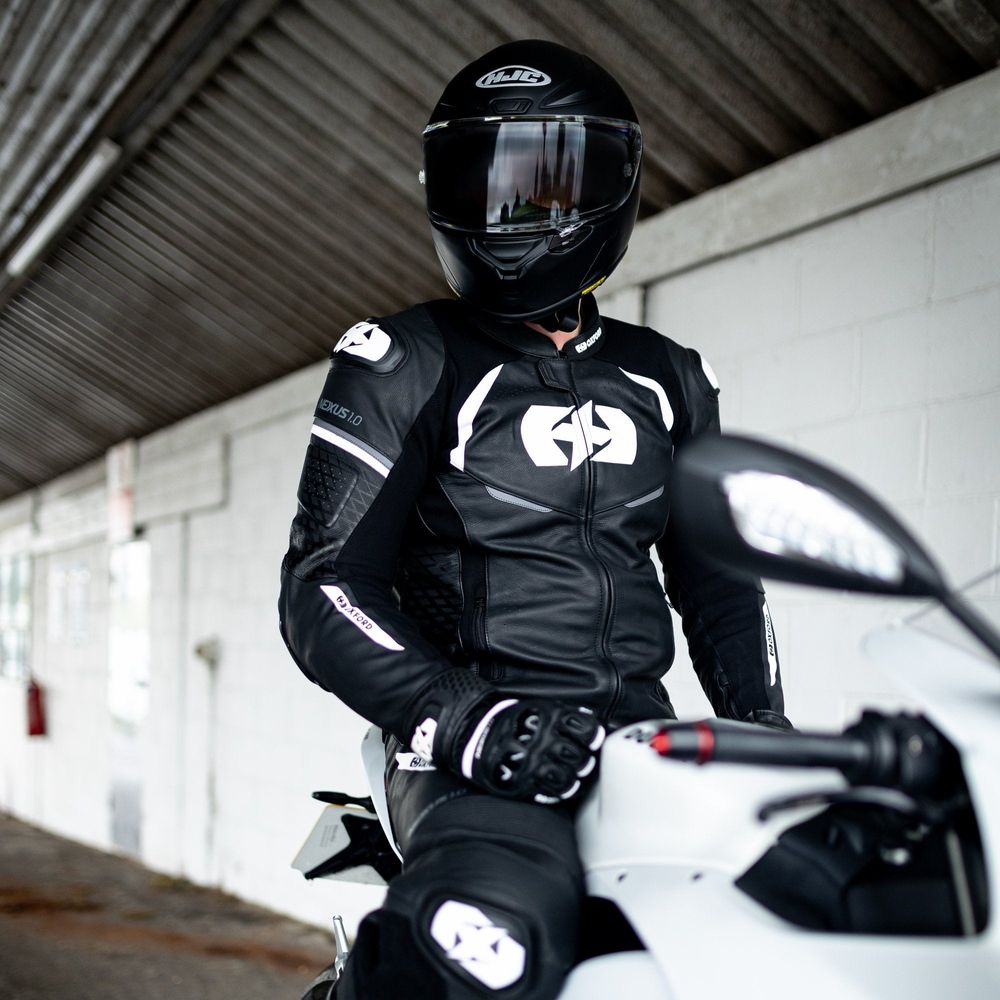 Oxford Nexus 1.0 Leather Jacket Black / White