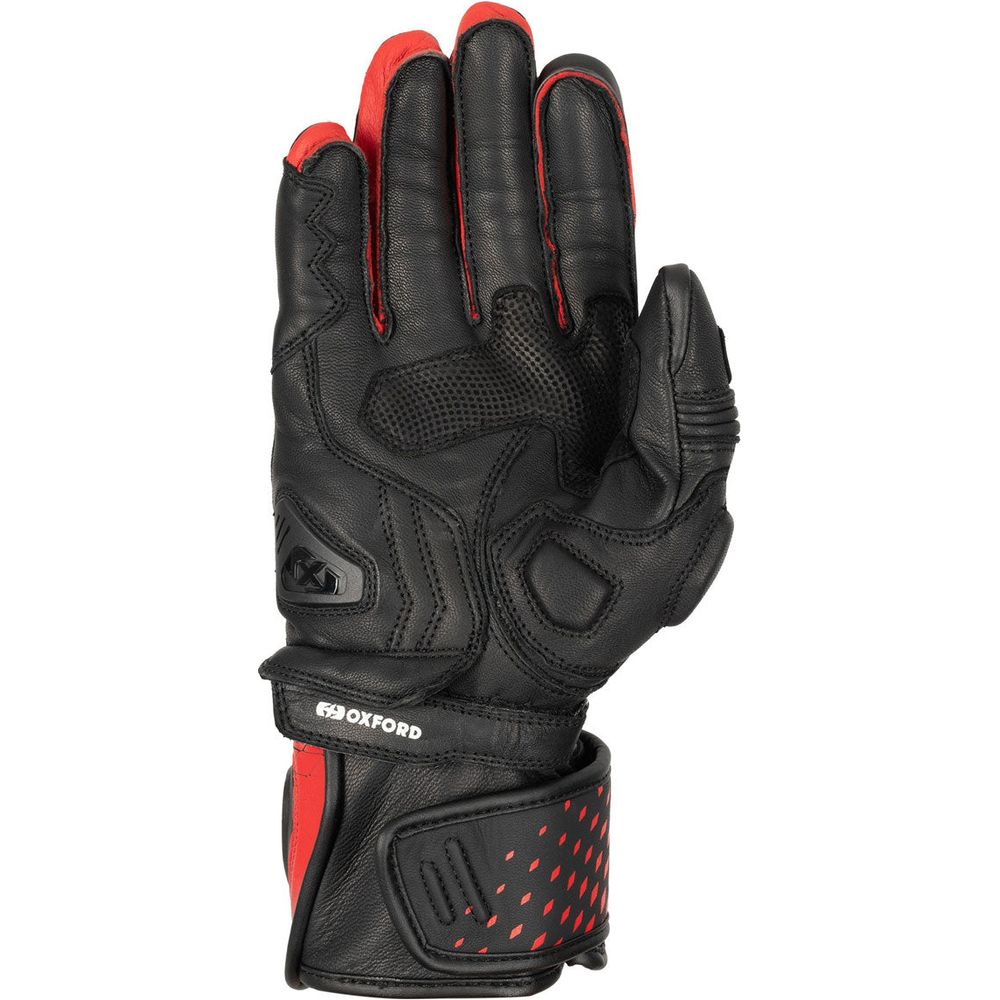 Oxford Nexus Leather Gloves Black / White / Red