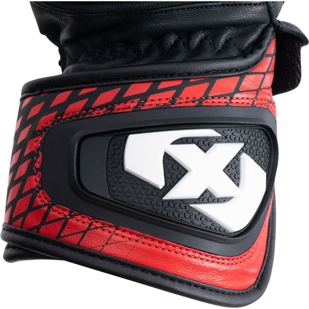 Oxford Nexus Leather Gloves Black / White / Red