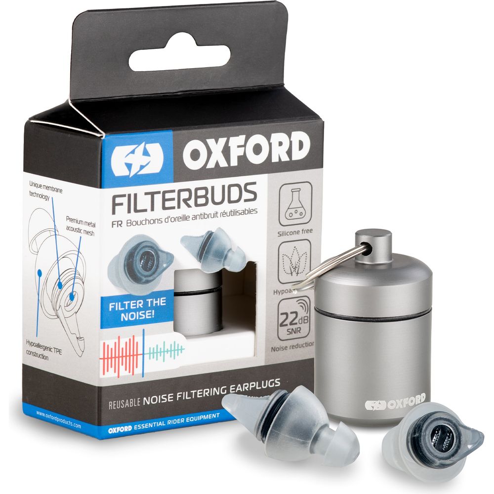 Oxford Noise Filtering Ear Plugs Silver