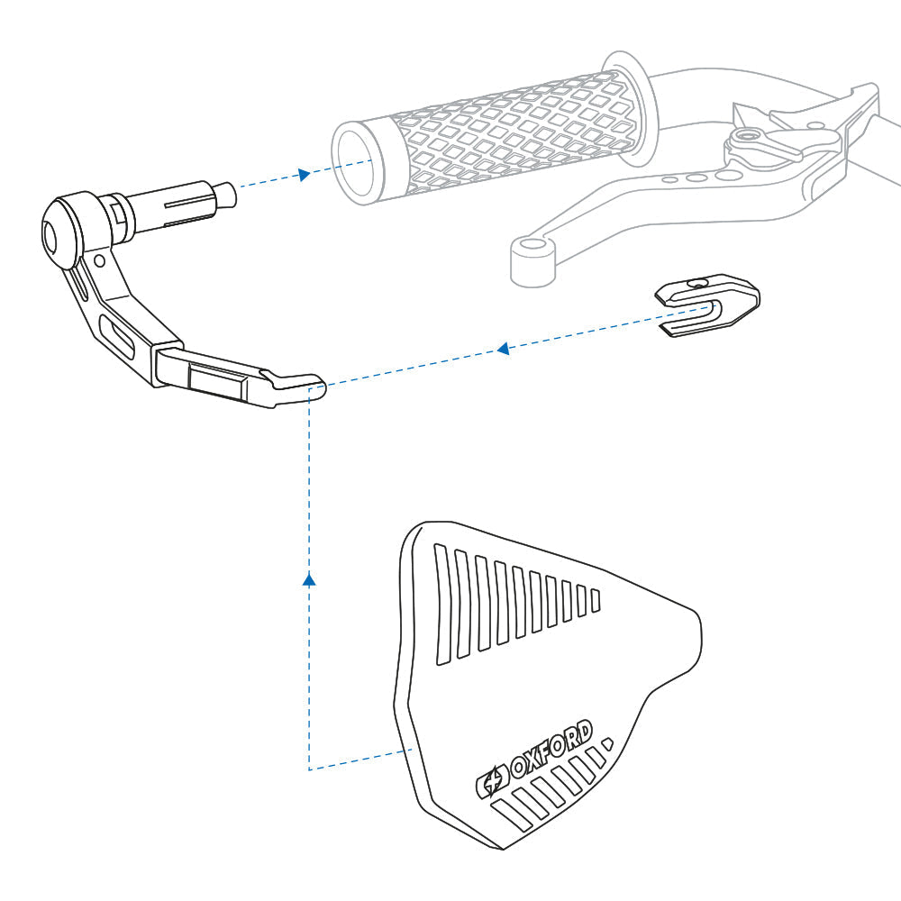 Oxford Premium Handguard With Aluminium Lever Guards Set