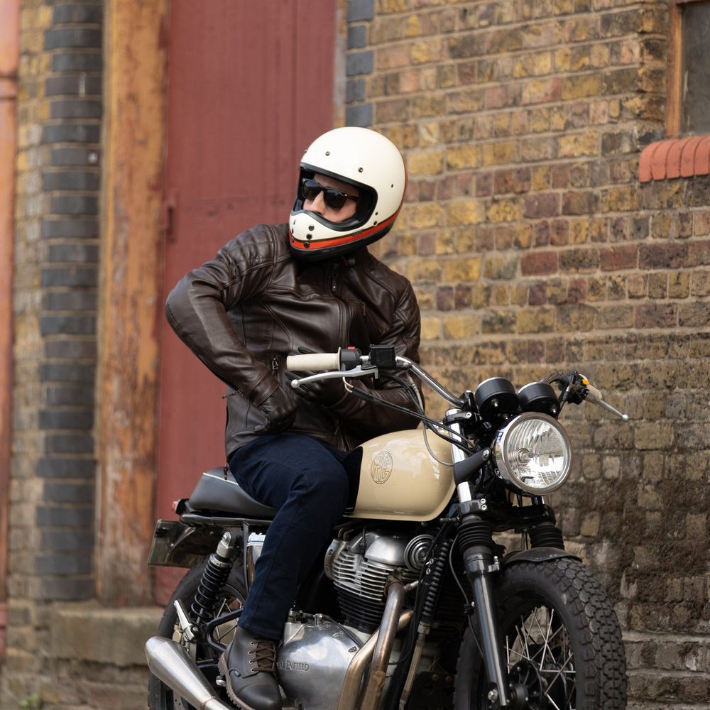 Oxford Route 73 2.0 Leather Jacket Brown