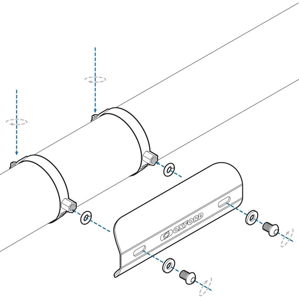 Oxford Sport Exhaust Heat Shield Silver