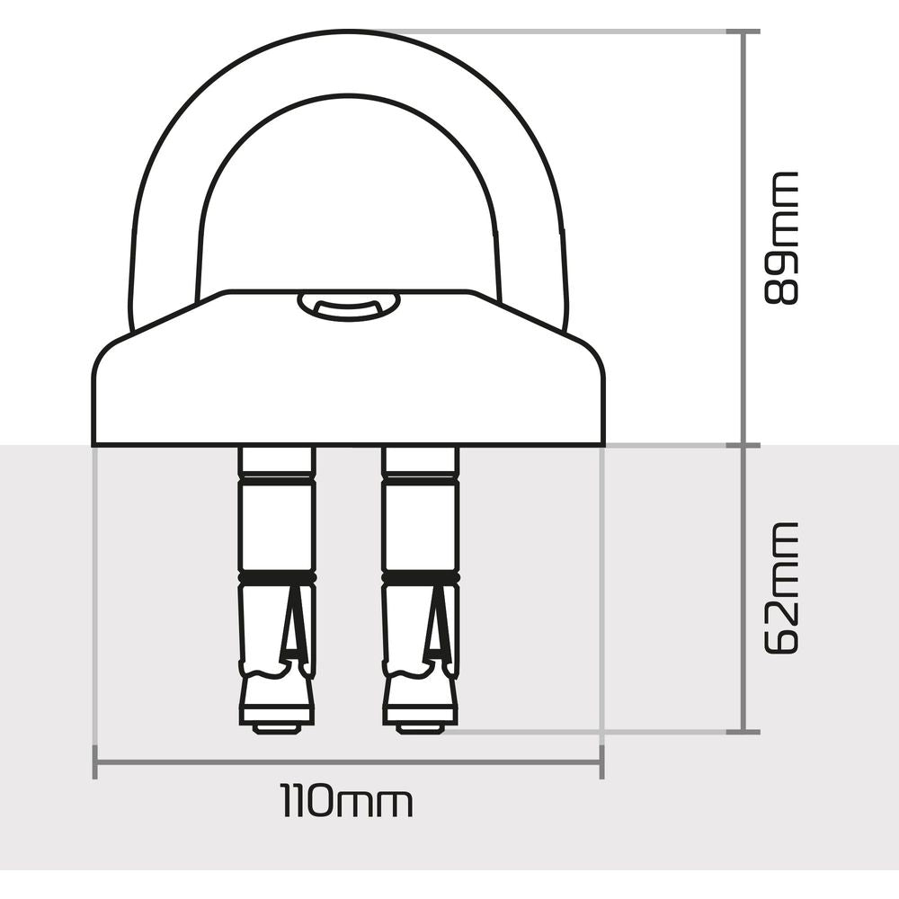 Oxford Task Force Ground & Wall Anchor Kit Black