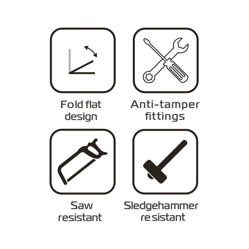 Oxford Task Force Ground & Wall Anchor Kit Black