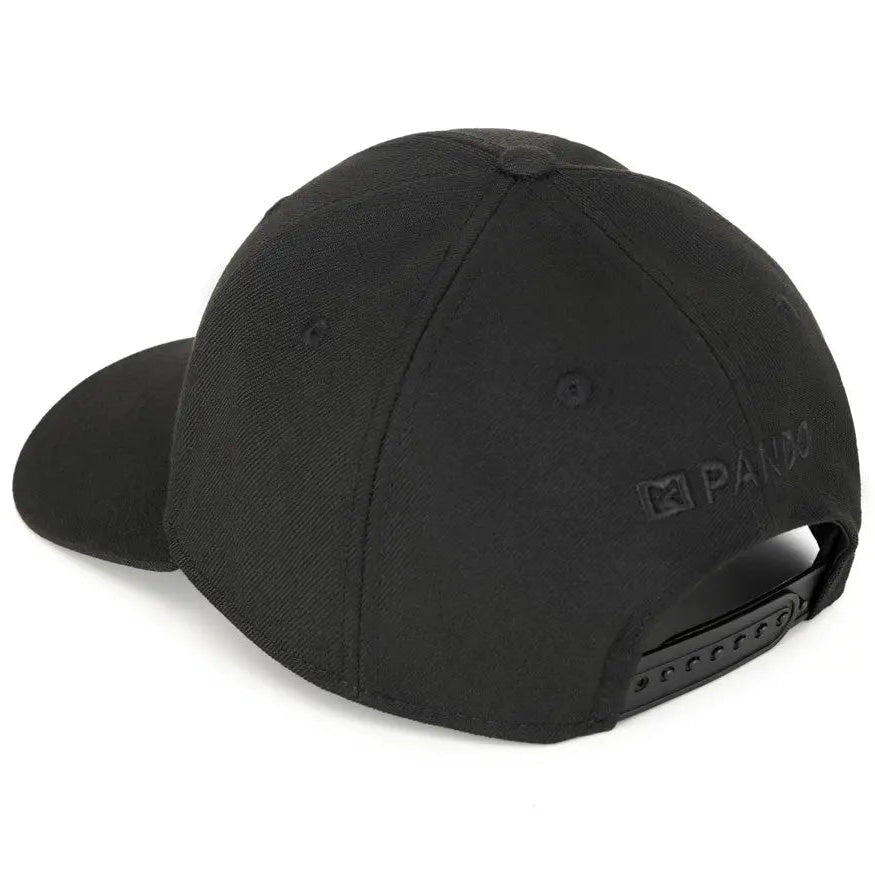 Pando Moto Kabuto Runa Cap Black, rear three-quarter view