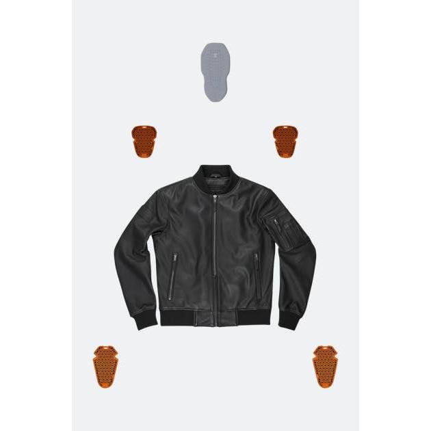 Pando Moto Falcon Aviator Leather Jacket Black
