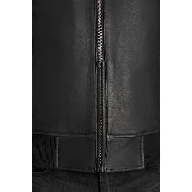 Pando Moto Falcon Aviator Leather Jacket Black