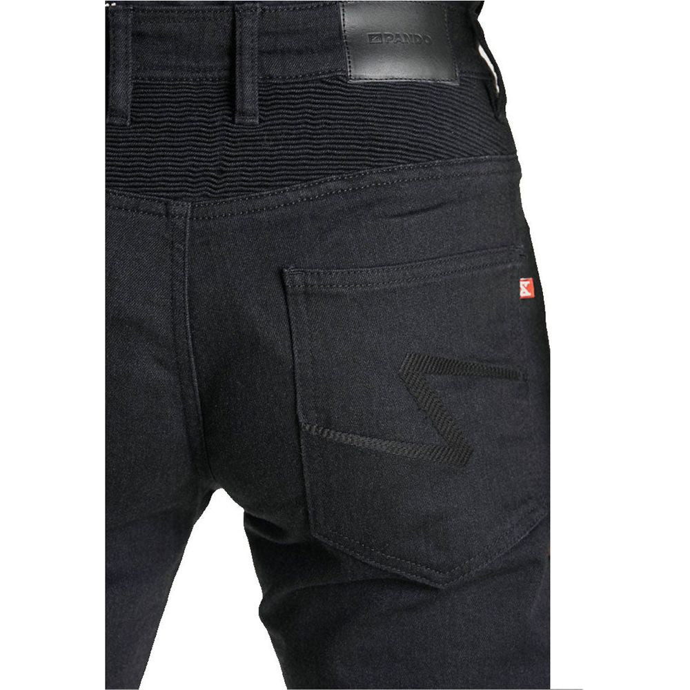 Pando Moto Karl Cor 02 Slim Fit Denim Jeans Black
