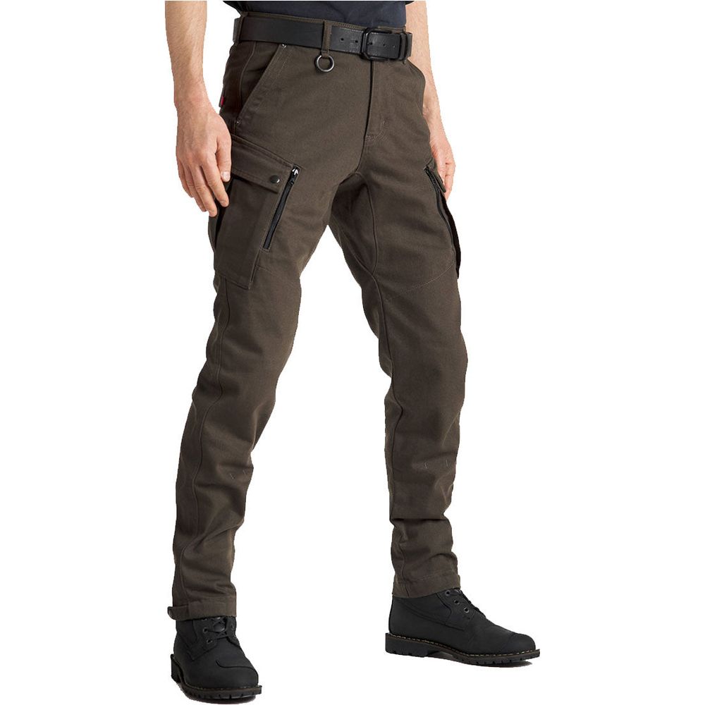 Pando Moto Mark Kev 02 Slim Fit Cargo Trouser Olive