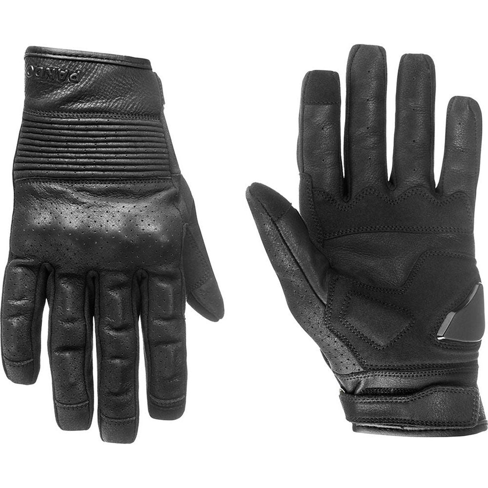 Pando Moto Onyx Summer Leather Gloves Black