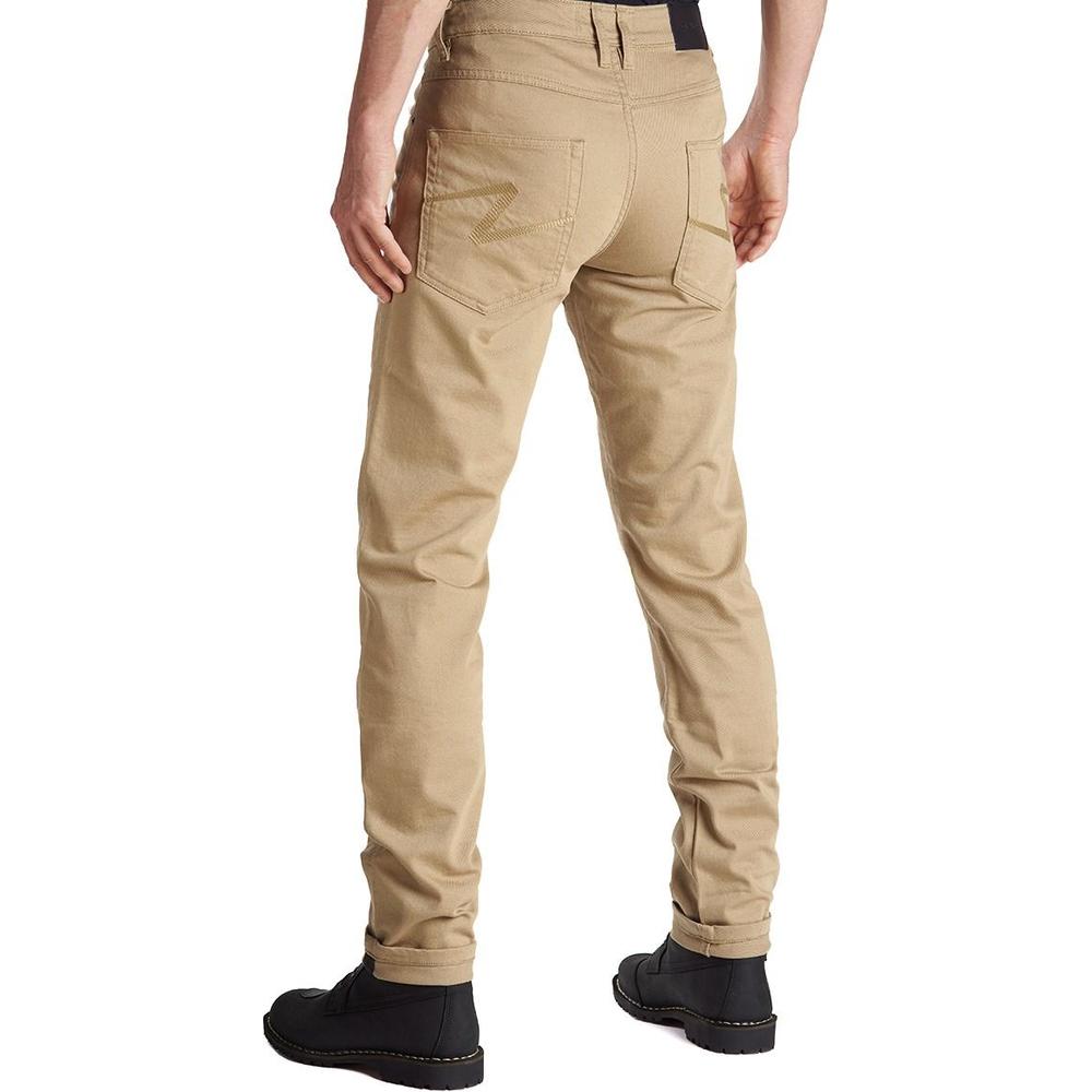 Pando Moto Robby Slim Fit Denim Jeans Beige