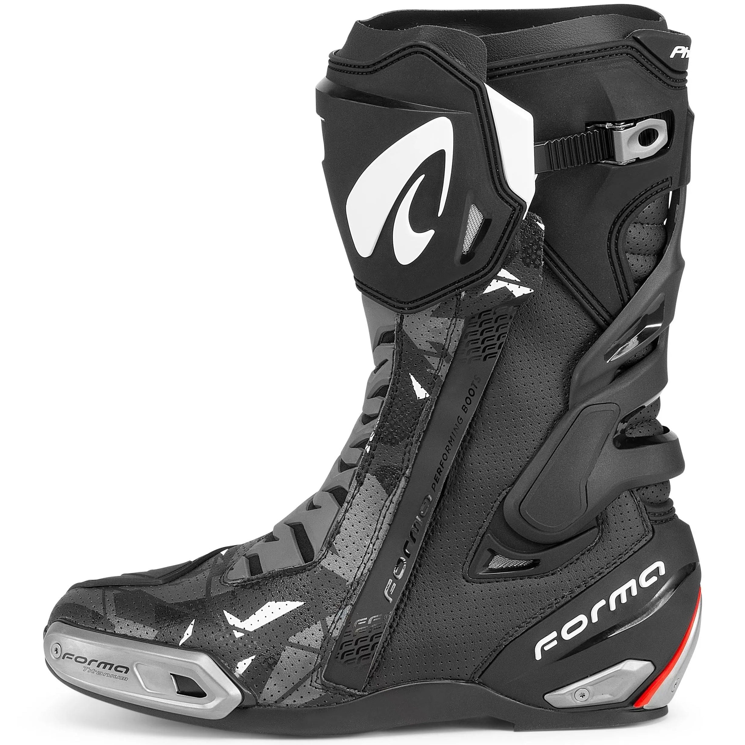 Forma Phantom Flow Racing Boots Black – outer side view