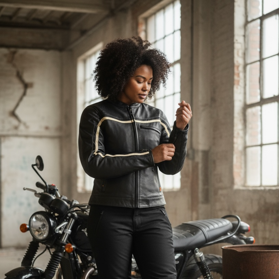 MotoGirl Hayley Ladies Leather Jacket Black FREE UK Delivery, FREE 365 Day Returns | Moto Central