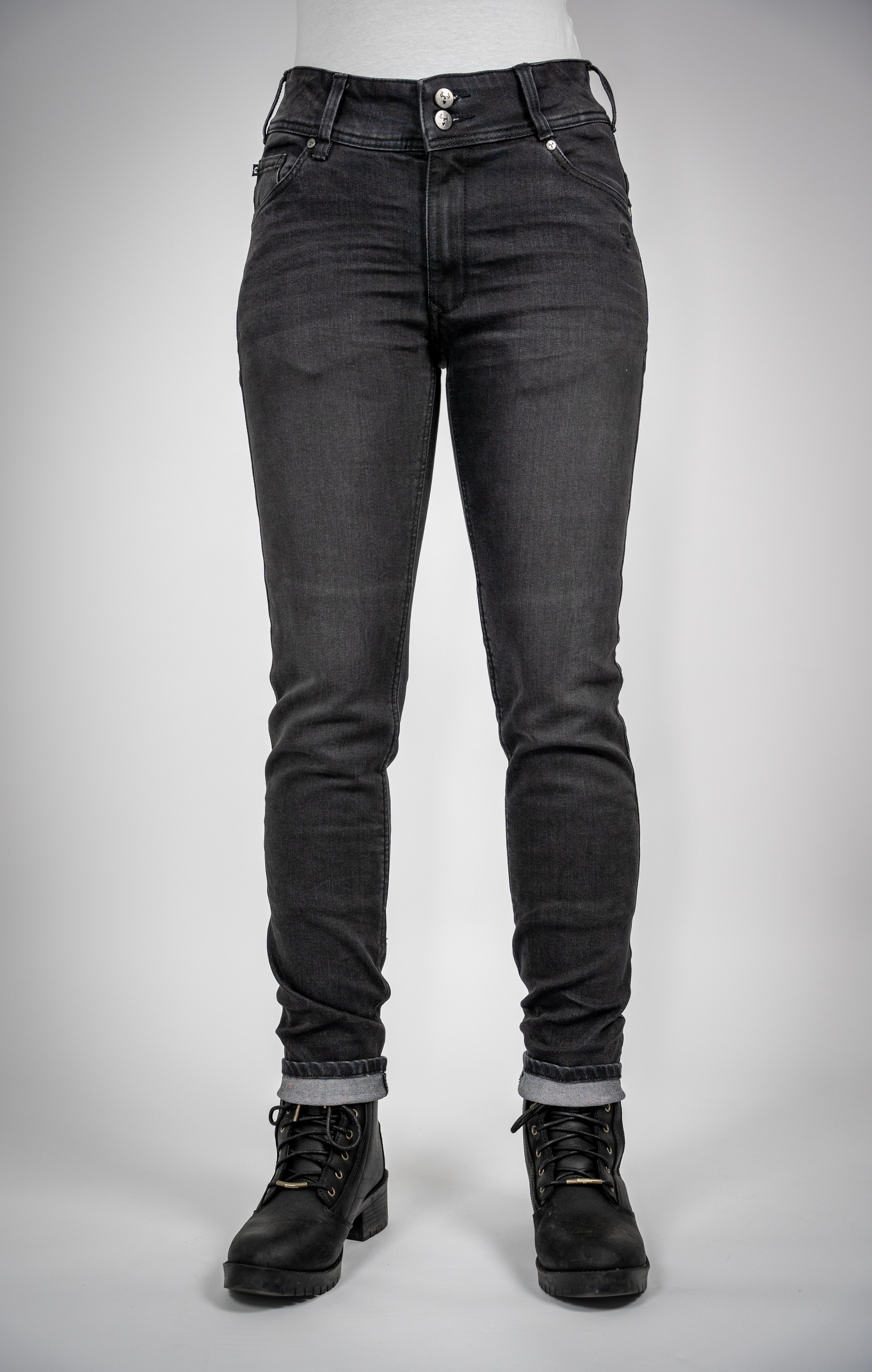 Bull-it Raven Ladies Straight Fit Denim Jeans Black - FREE UK Shipping, FREE 365 Day Returns | Moto Central