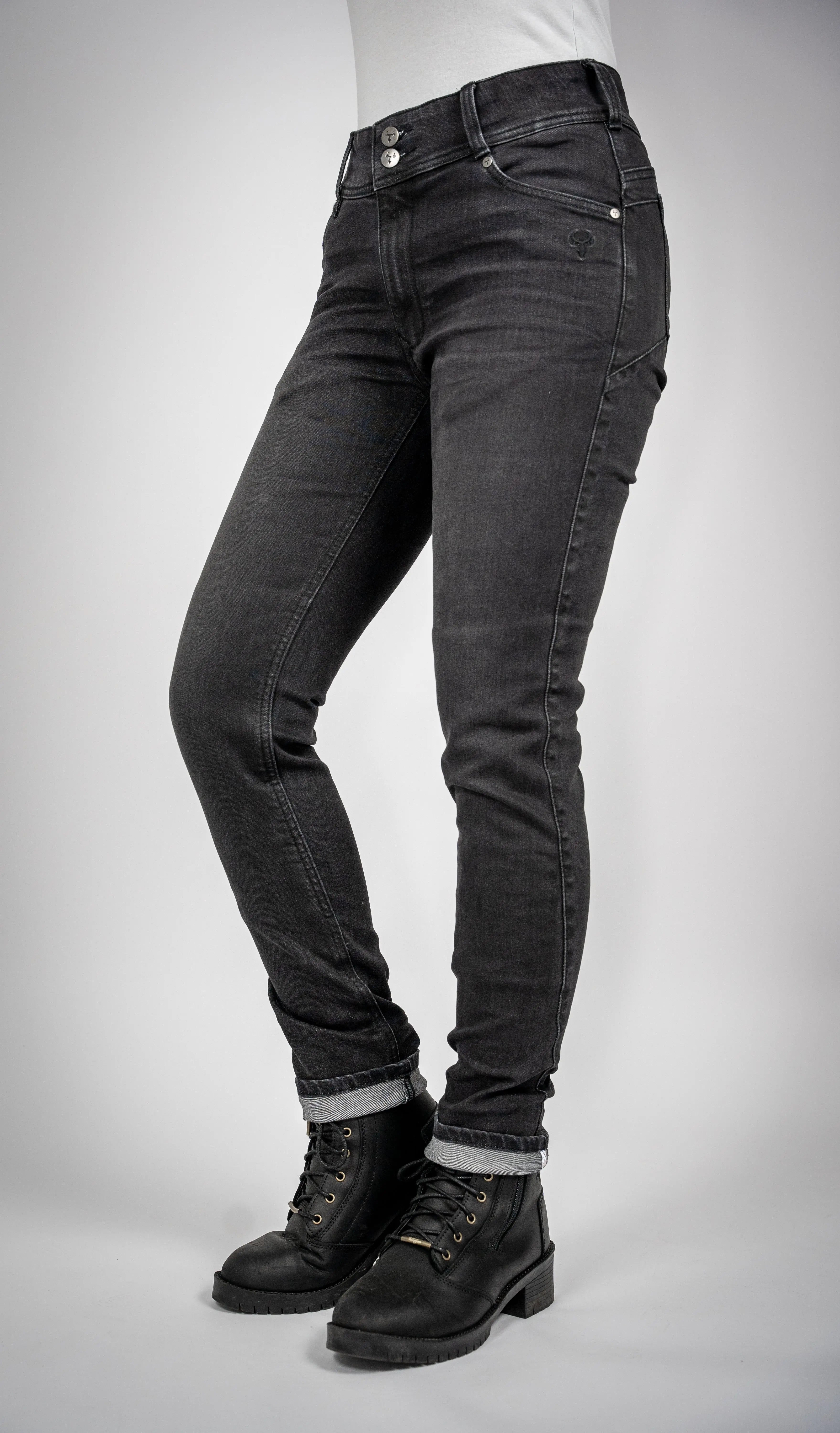 Bull-it Raven Ladies Straight Fit Denim Jeans Black  - FREE UK Shipping, FREE 365 Day Returns | Moto Central