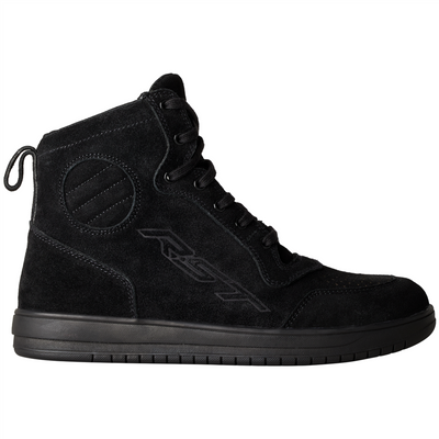 RST HiTop Moto Sneaker CE Boots Black Suede - FREE UK Shipping, FREE 365 Day Returns | Moto Central