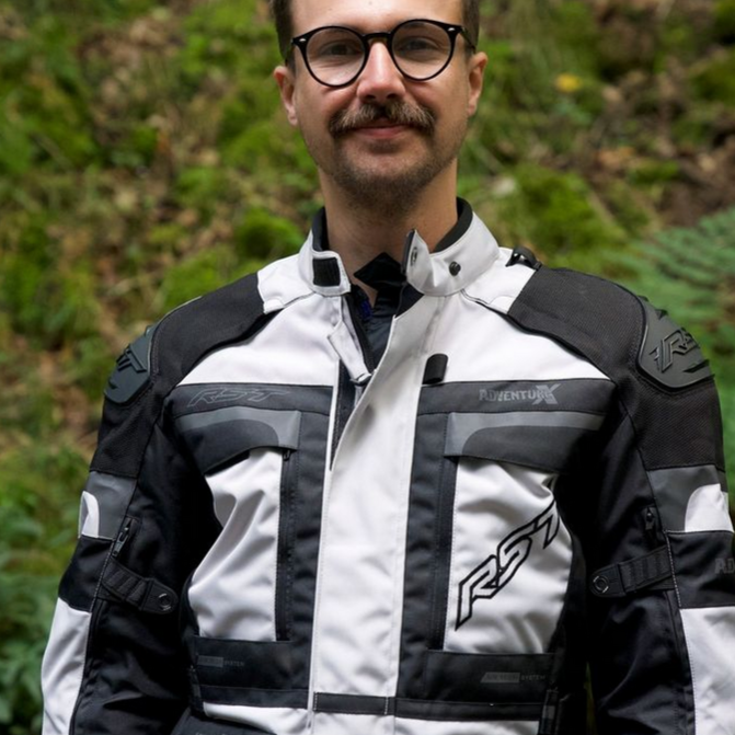 RST Pro Series Adventure-X CE Textile Jacket Silver Black