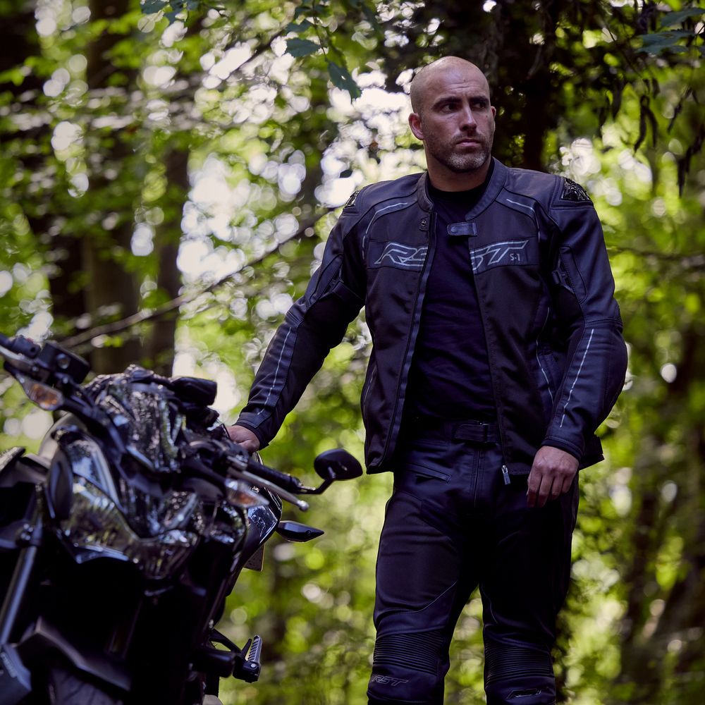 RST S1 Mesh CE Leather Jacket Black/Black FREE Delivery, FREE Returns