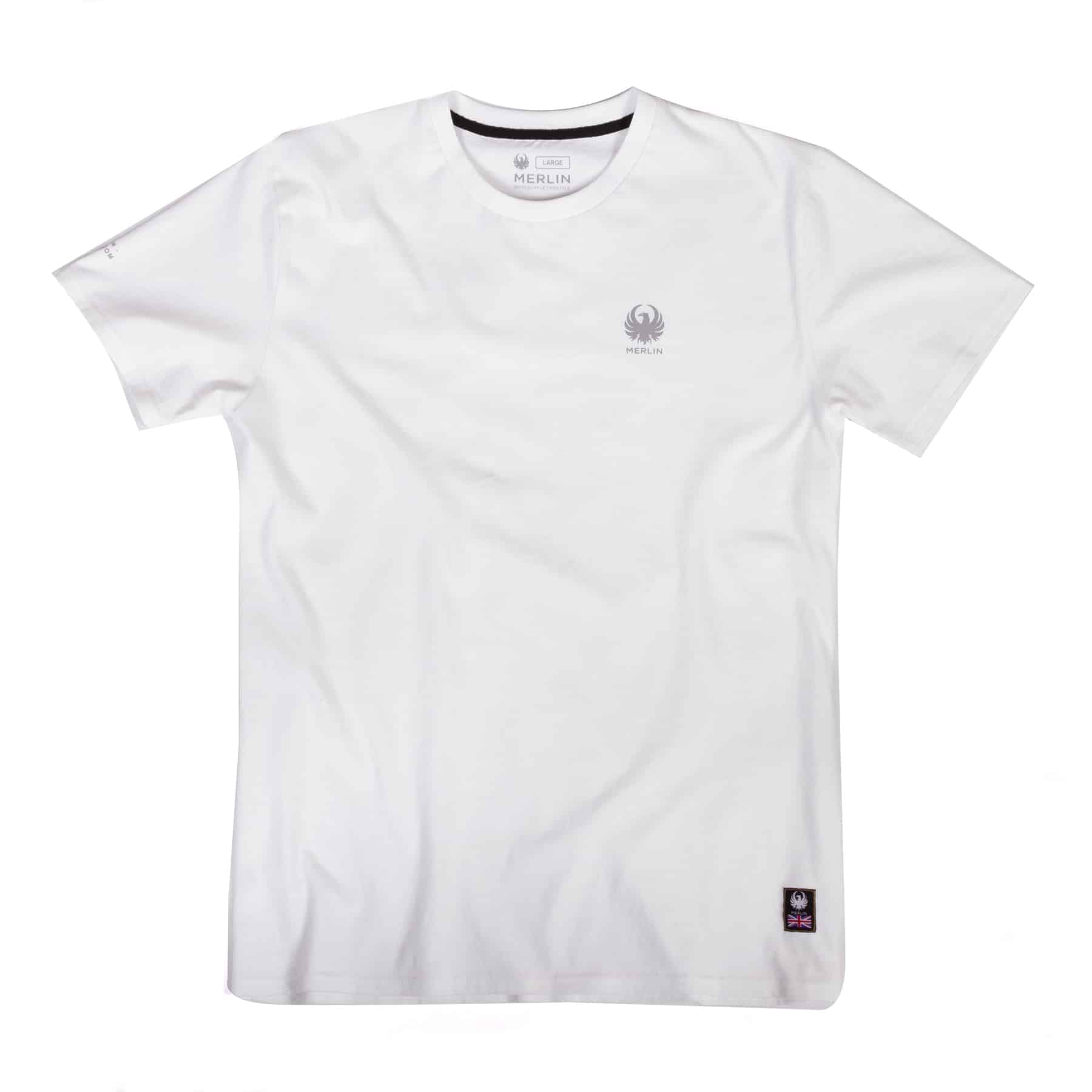 Merlin Radford Core Tee White FREE UK Delivery, FREE 365 Day Returns | Moto Central