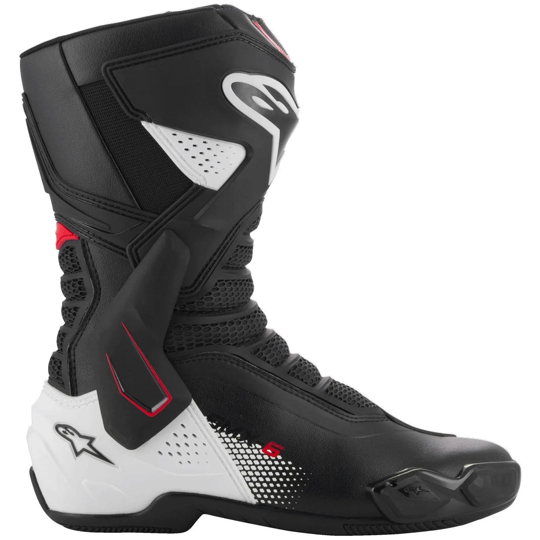 Alpinestars SMX-6 V3 Boots Black / White / Red Graphic, outer side view