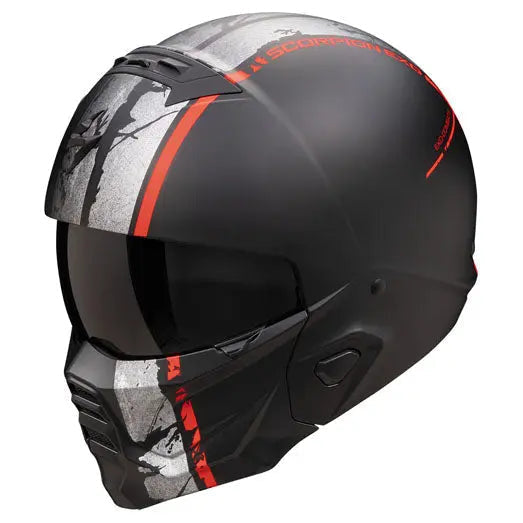 Scorpion Exo-Combat 2 Lord Matt Black / Red — left-side view