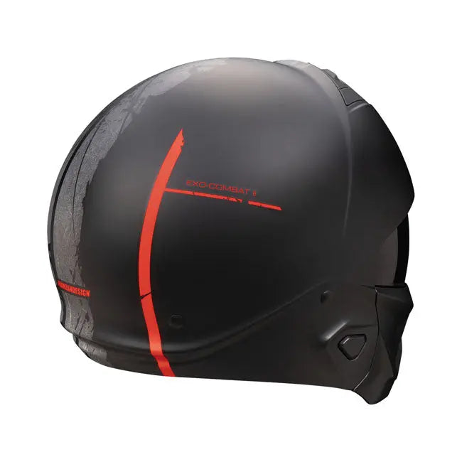 helmet scorpion exo combat Scorpion Exo-Combat 2 Lord Full Face Helmet Matt Black/Red FREE P&P