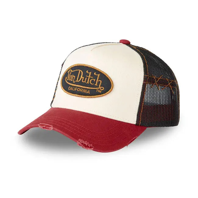 Von Dutch Logo Cap Grey / Red  - FREE UK Shipping, FREE 365 Day Returns | Moto Central