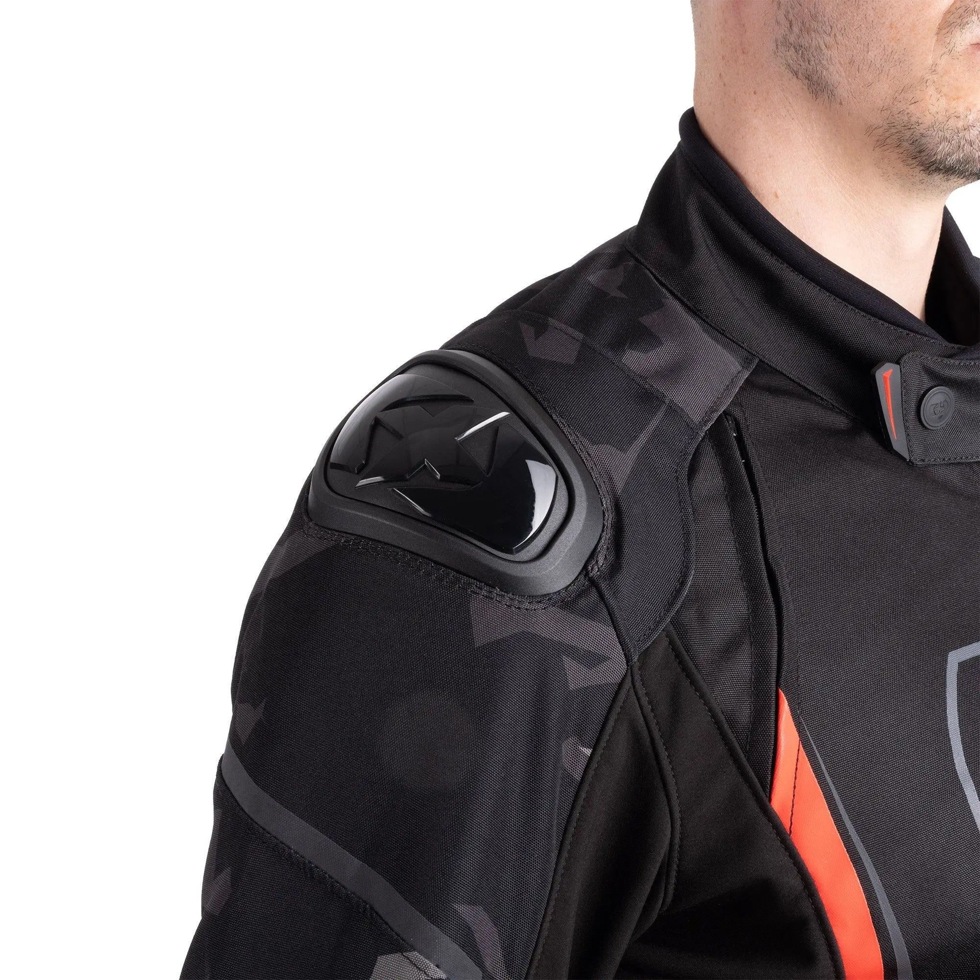 Oxford Omega 1.0 Dry2Dry Textile Jacket Black / Camo / Red  - FREE UK Shipping, FREE 365 Day Returns | Moto Central