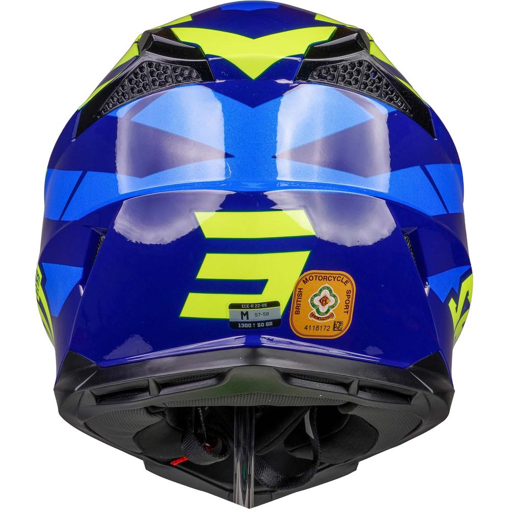 Shot Pulse MX Revenge Navy / Neon Yellow / Glossy Blue