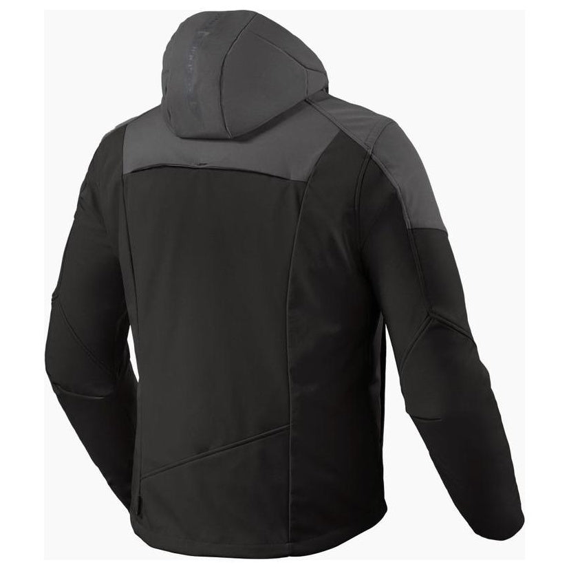 Revit Afterburn H2O Textile Jacket Black / Anthracite black and anthracite textile jacket rear view