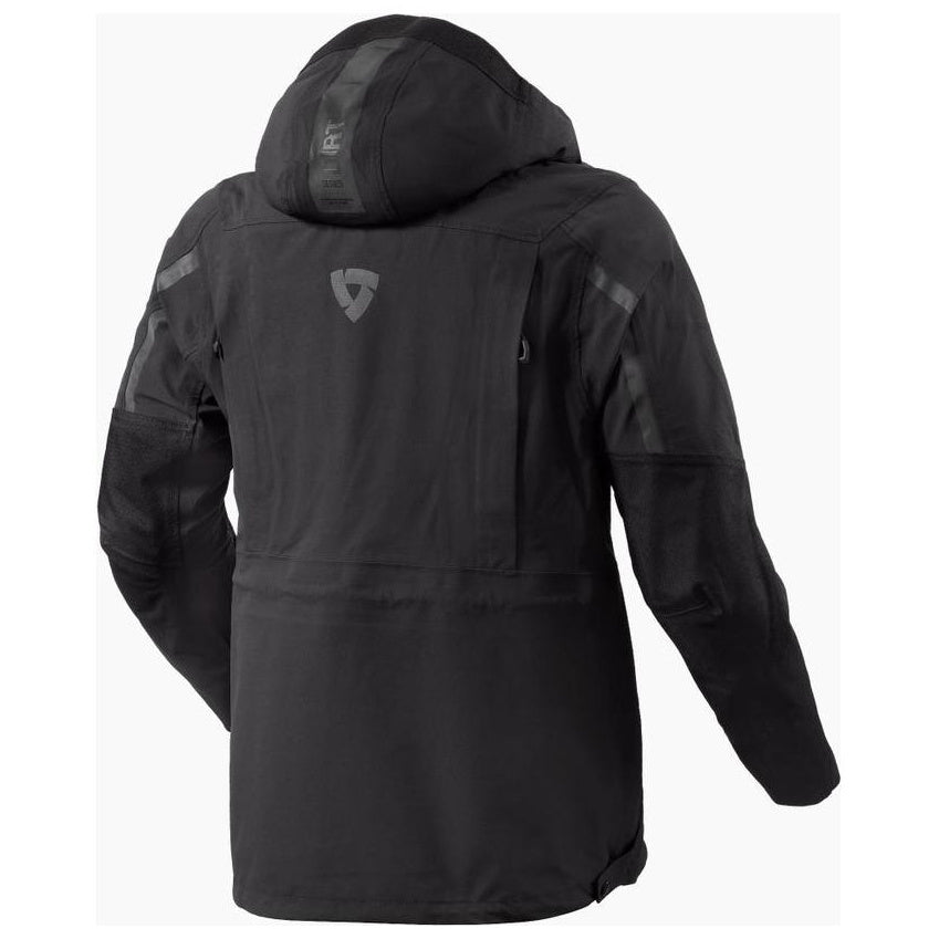 Revit Blackwater 2 H2O Smock Textile Jacket Black jacket rear view on a white background
