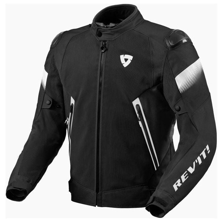 Revit Control Air H2O Textile Jacket Black / White - front view